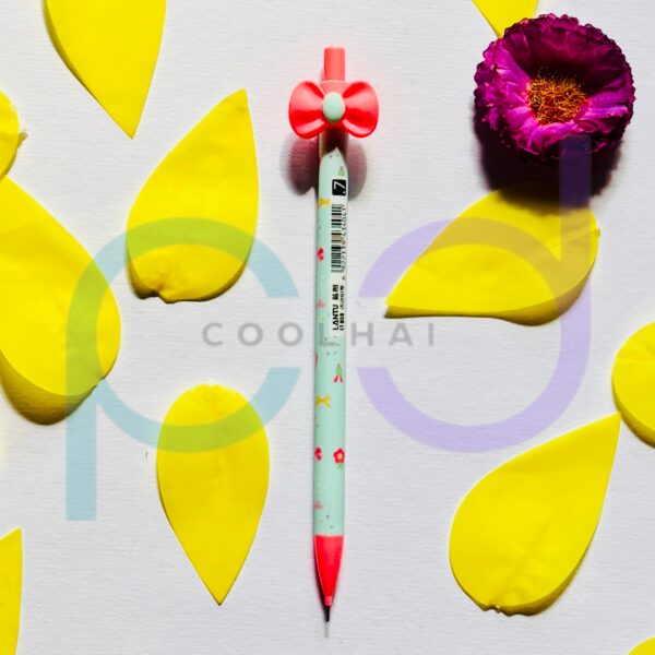 Cyan Red Bow Pencil