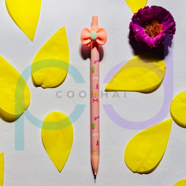 Peach Bow Pencil