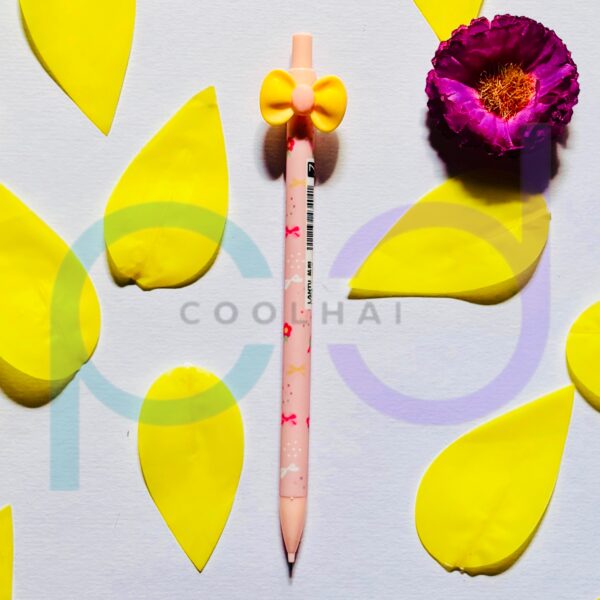 Peach Yellow Bow Pencil