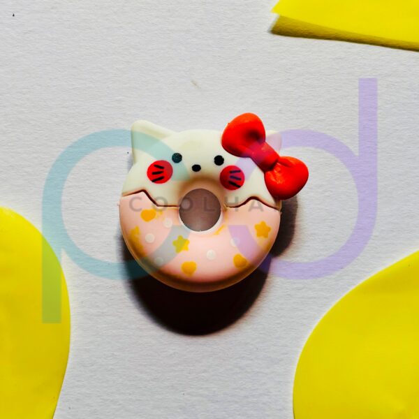 White Peach Donut Eraser - Image 2