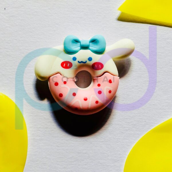 White Pink Donut Eraser - Image 2