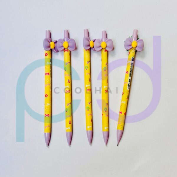 Yellow Purple Bow Pencil - Image 2